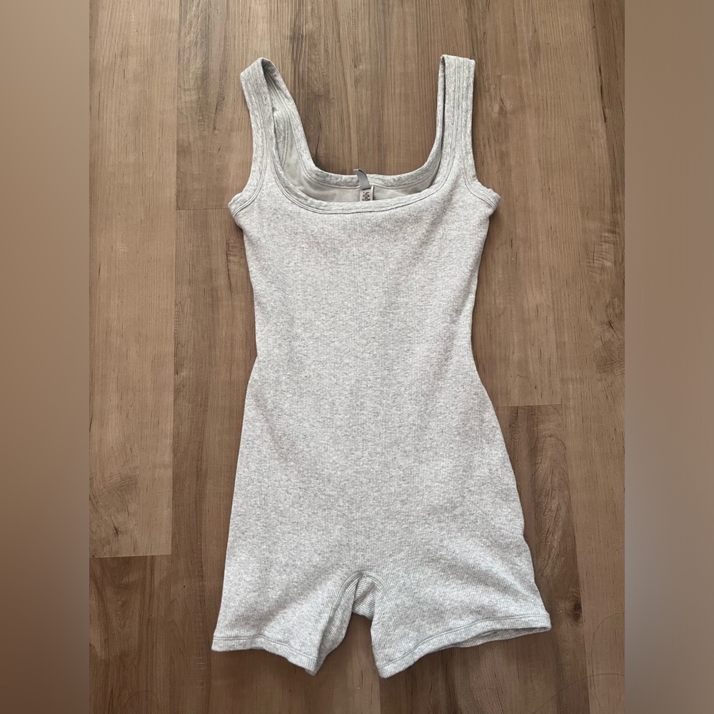 Skims rib stretch cotton romper